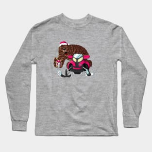 Bear on a Snowmobile Long Sleeve T-Shirt